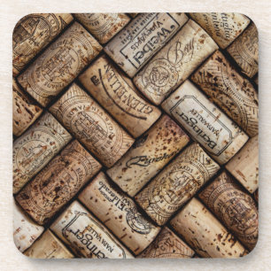 Cork pattern plastic coaster