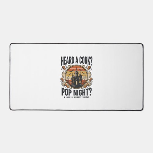 Cork Pop Halloween Haunted House Vintage Shirt_1 Desk Mat