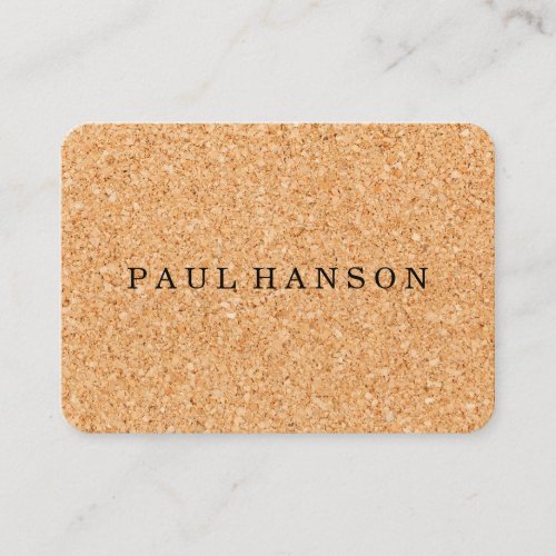 Cork Print Business Card