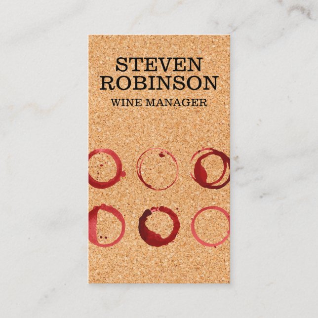 Cork Print | Wine Stain Business Card (Front)