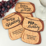 Cork Stopper Cork Coaster<br><div class="desc">Choose from a selection of headings and color options to perfectly coordinate with your special day!</div>