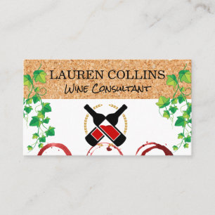 Cork Texture   Wines and Vines Business Card