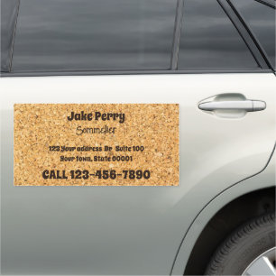 Cork Wine Consultant Business Car Magnet