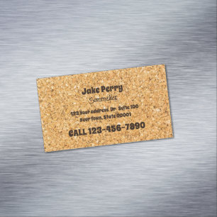 Cork Wine Consultant Business Card Magnet