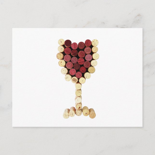 Cork Wine Glass Postcard (Front)