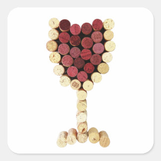 Cork Wine Glass Stickers