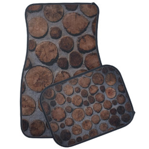 Cork wood decors car floor mat