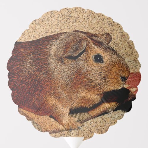 Corkboard Look Guinea Pig Balloon