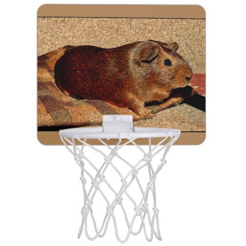 Corkboard Look Guinea Pig Mini Basketball Hoop