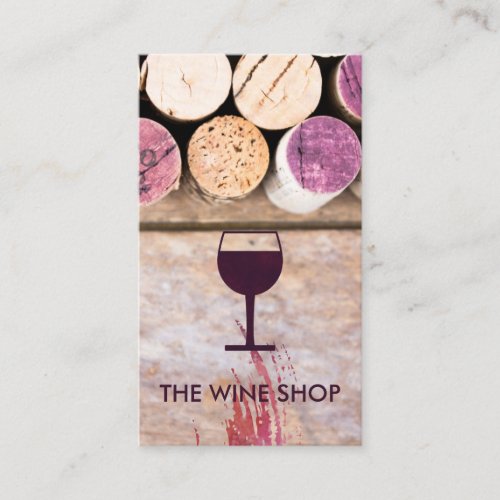 Corks  Wine Glass Business Card
