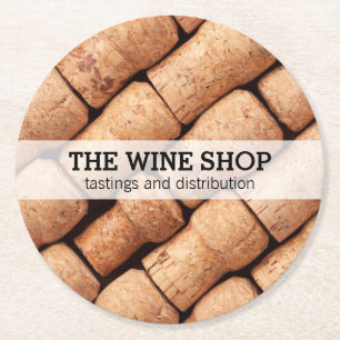 Corks   Wine Tastings Round Paper Coaster