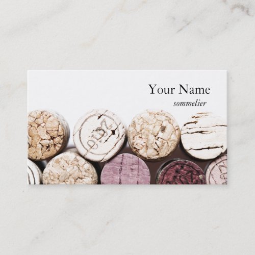 Corks winemaking sommelier business card