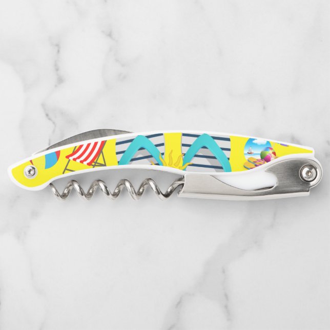 Corkscrew Bottle Opener Beach (Back)