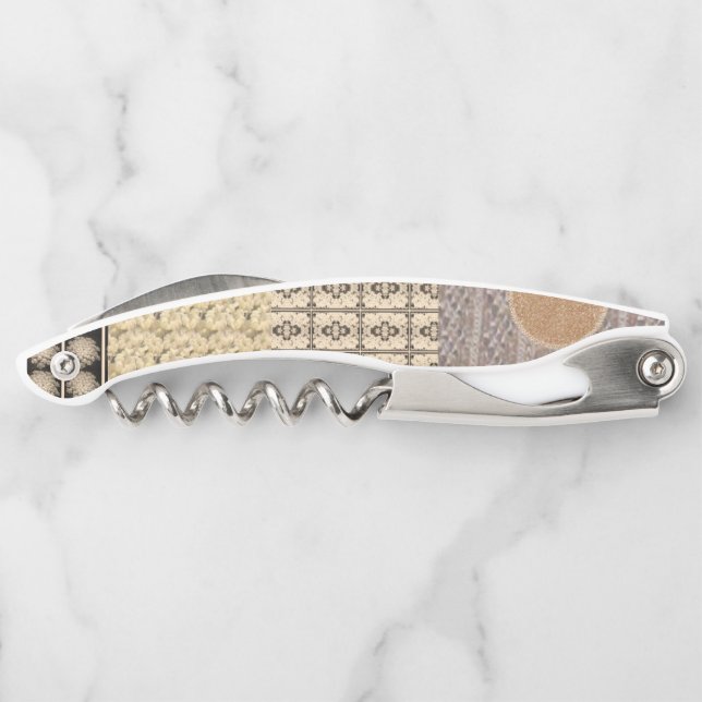 Corkscrew Bottle Opener Earth Tones (Back)