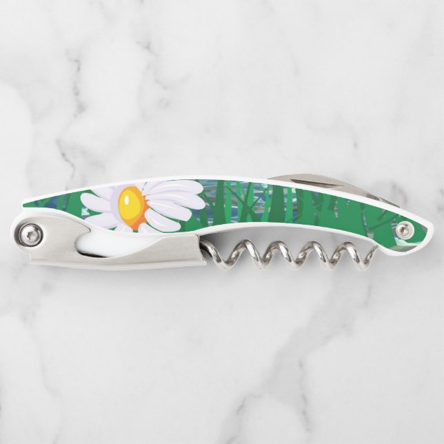 Corkscrew Bottle Opener Floral (Front)