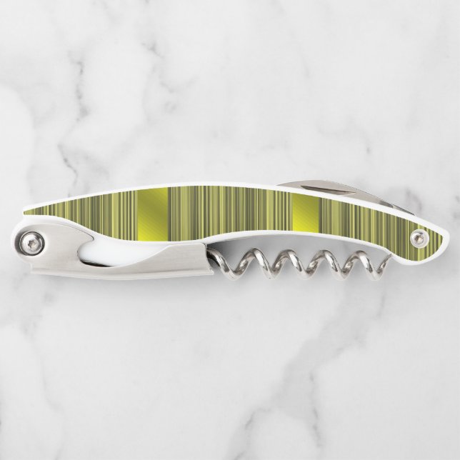 Corkscrew Bottle Opener Yellow (Front)
