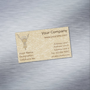 Corkscrew Business Card Magnet