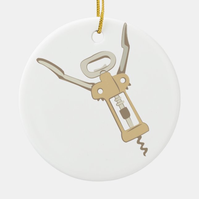 Corkscrew Ceramic Ornament (Front)