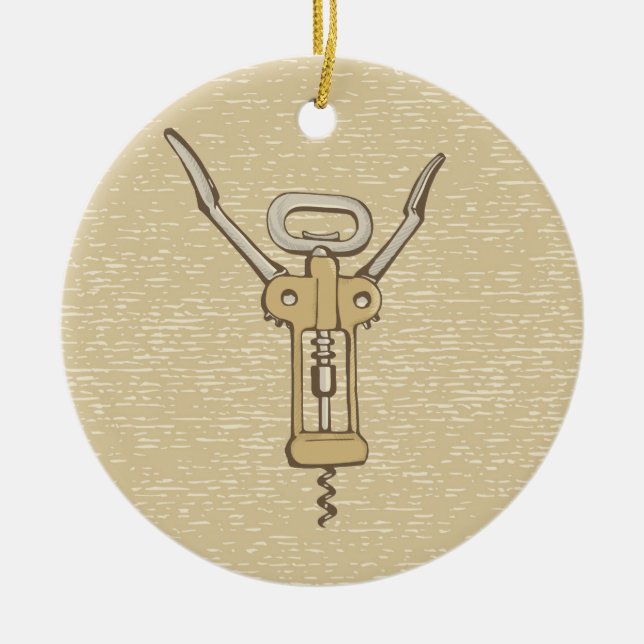 Corkscrew Ceramic Ornament (Front)