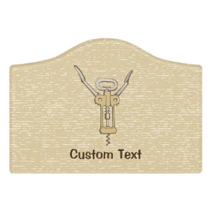 Corkscrew Door Sign