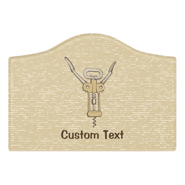 Corkscrew Door Sign (Small Crest Front)