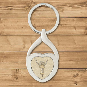 Corkscrew Keychain