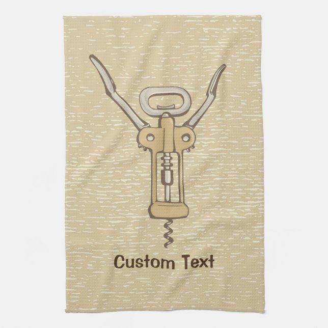 Corkscrew Kitchen Towel (Vertical)