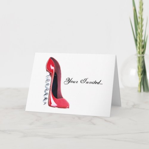 Corkscrew Shoe Invitation