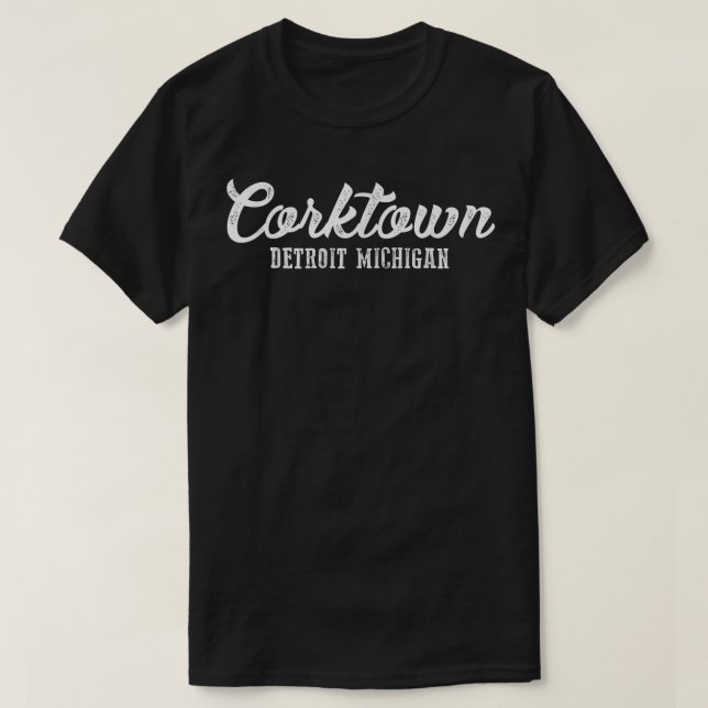 Corktown   Detroit Michigan Landmark Gift  T-Shirt (Design Front)