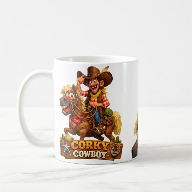 Corky Cowboy Coffee Mug (Left)
