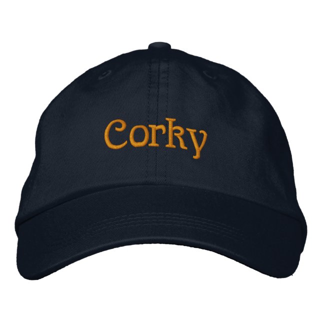 Corky Embroidered Baseball Hat (Front)