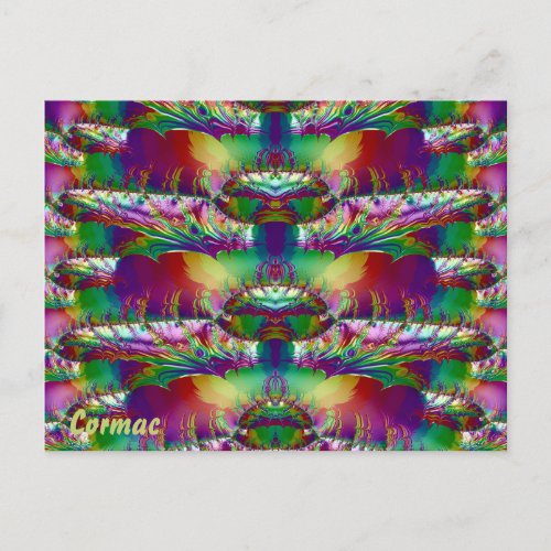 CORMAC  Glossy Postcard 3D Colourful Zany