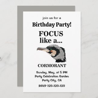 Cormorant Bird Focus Like A Cormorant Birthday