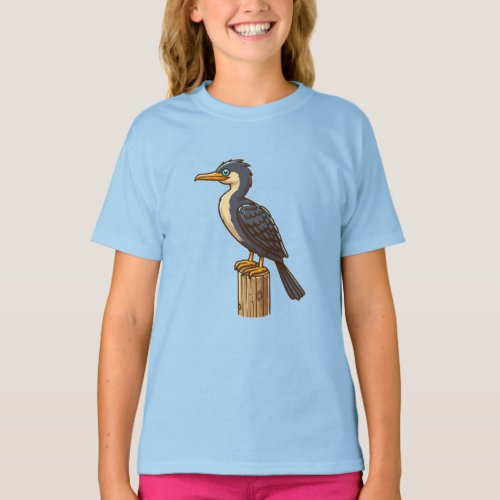 Cormorant bird Kids Basic T_Shirt