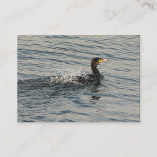 Cormorant Learning to Swim Business Card