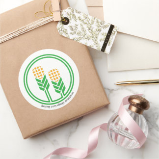 Corn Allergy Awareness Logo Classic Round Sticker