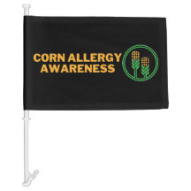Corn Allergy Awareness Logo Flag For Car