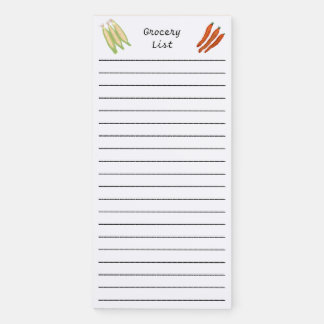 Corn and Carrots Grocery List Notepads