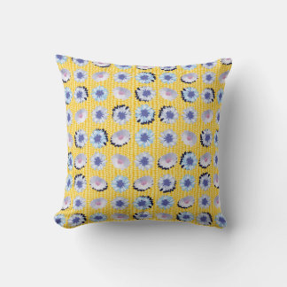 Corn and Cornflower Throw Pillow