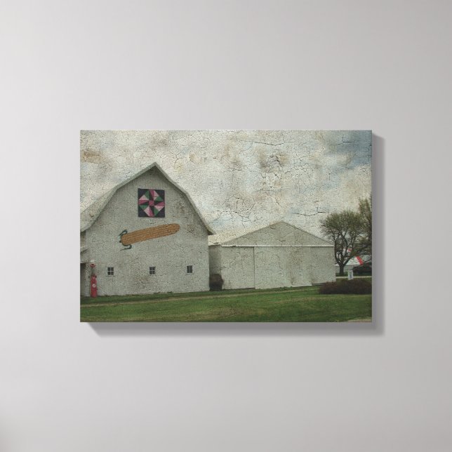 Corn Barn Crackle Canvas Print (Front)