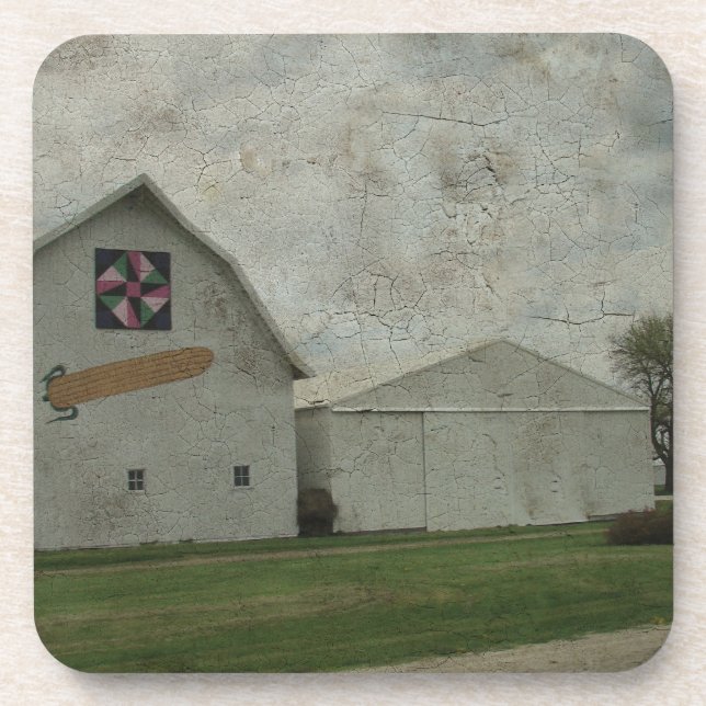 Corn Barn Crackle Drink Coaster (Front)