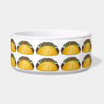 Corn Beef Taco Print Mexican Tex Mex Food Foodie Bowl<br><div class="desc">Pet bowl features an original marker illustration of a tasty hard shell taco filled with beef, lettuce, cheese, tomatoes, and sour cream. Perfect for any fan of Mexican food! Matching pet accessories available! Don't see what you're looking for? Need help with customization? Contact this designer to have something created just...</div>