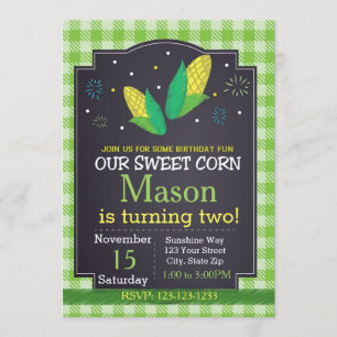 Corn Birthday Invitation
