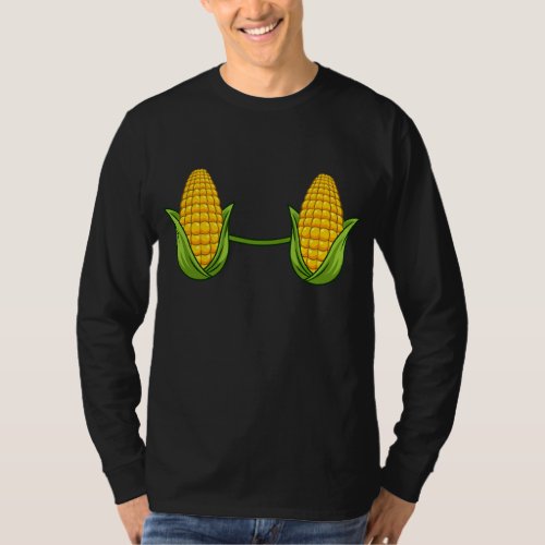 Corn Bra Costume Cute Easy Fruit Halloween Christm T_Shirt