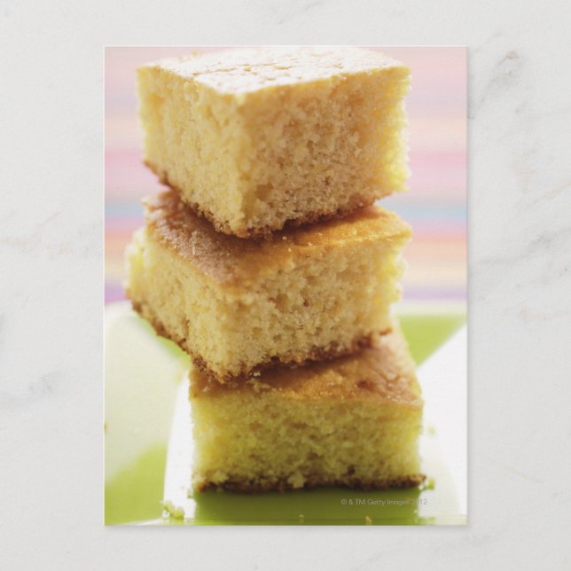 Corn bread, cut into cubes (in a pile) postcard (Front)