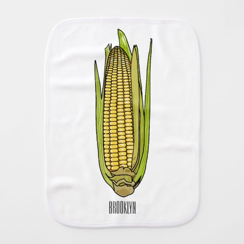 Corn cartoon illustration  baby burp cloth