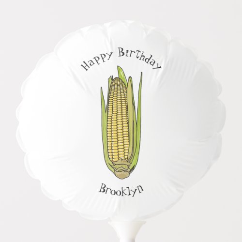 Corn cartoon illustration balloon