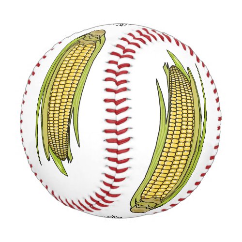 Corn cartoon illustration  baseball