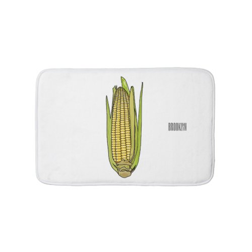 Corn cartoon illustration  bath mat