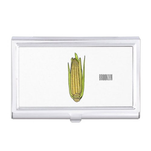 Corn cartoon illustration  business card case